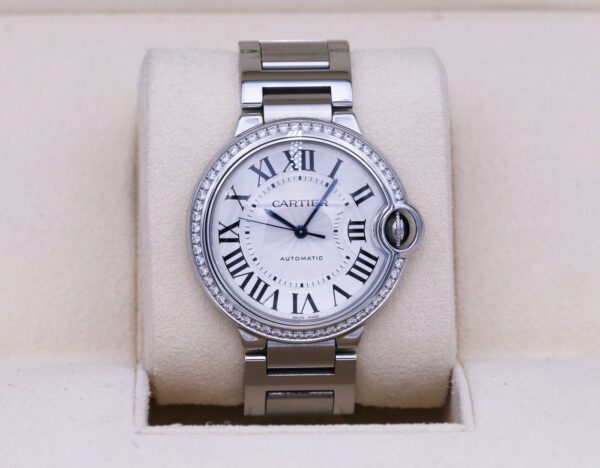 Cartier Ballon Bleu W4BB0017 Stainless Automatic 36MM Diamond Bezel – Complete set