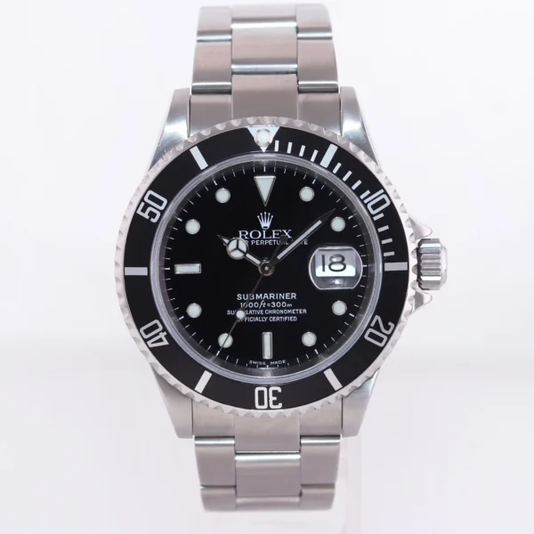 2007 MINT Rolex Submariner Date 16610 Steel Black 40mm Oyster Watch Box