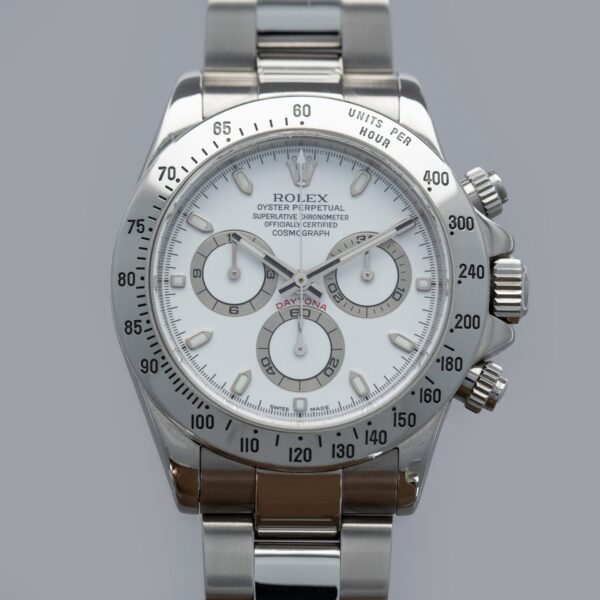 Rolex Cosmograph Daytona 116520 White Dial Box and Papers